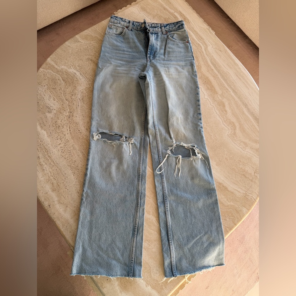 Zara Light Blue Denim Jeans / wide leg/ BRAND NEW